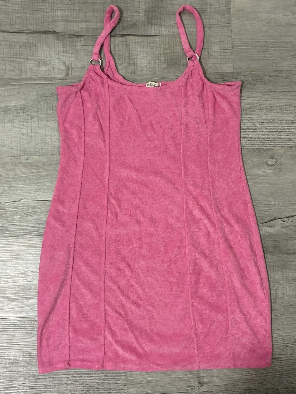 derek heart pink terrycloth dress